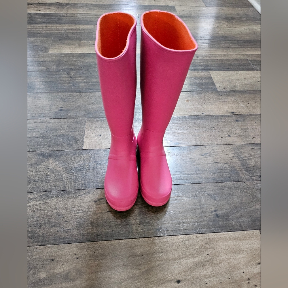 Ralph Lauren Pink and Orange Women's Rain Boots